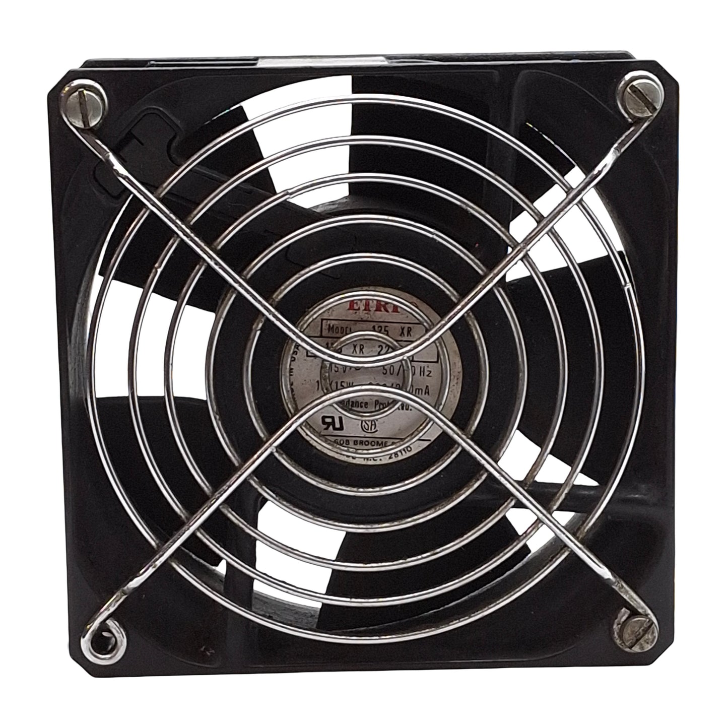Used Etri 125XR-2282-090 Cooling Fan, 120mm x 120mm, 3200RPM, 113CFM, 115VAC 15W