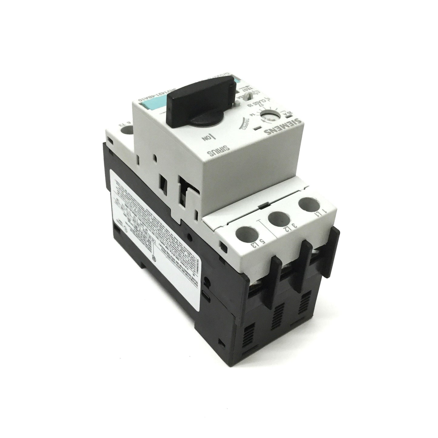 Used Siemens 3RV1421-4BA10 Motor Protection Circuit Breaker, 3-Pole, 14-20A, 600VAC