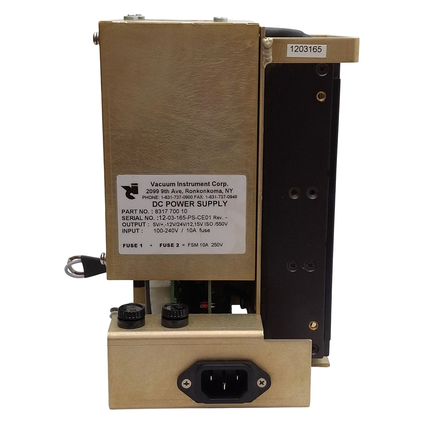 Used Vacuum Intruments 8317-700-10 DC Power Supply, 100-240VAC IN, 5-24VDC OUT