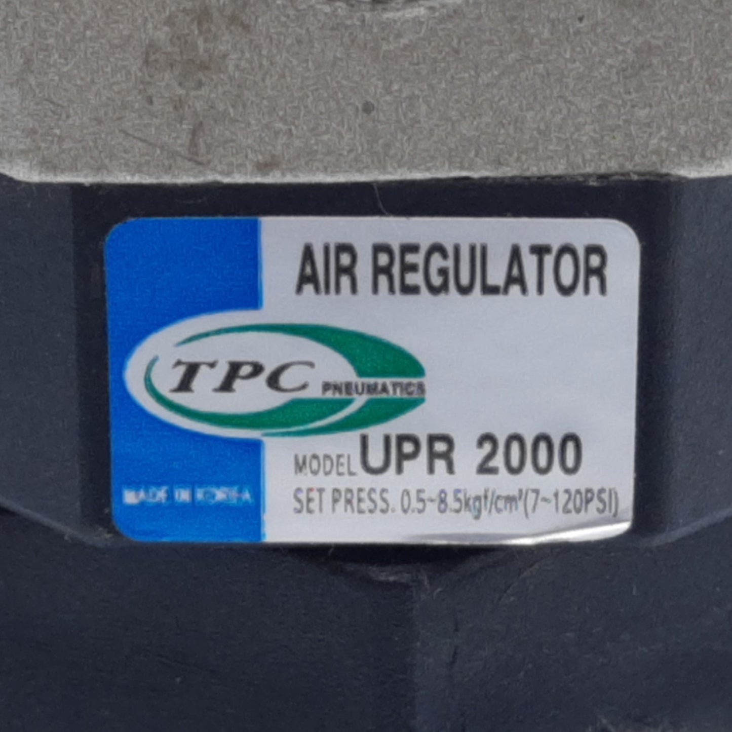 Used TPC UPR2000-01 Pneumatic Regulator, Port 1/8" NPT, 7-120PSI Set *Cracked Knob*