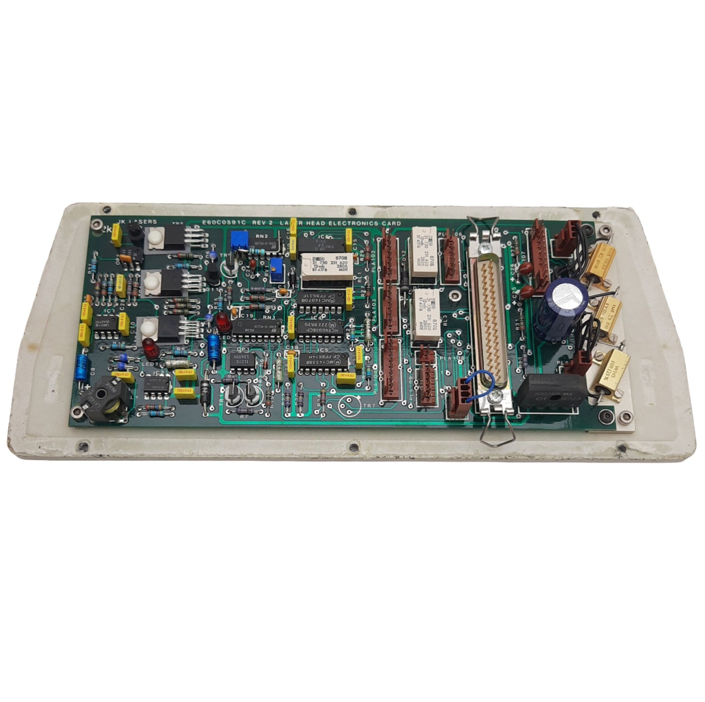 Used JK Lasers E60C0591C Rev 2 Laser Head Electronic Card, 37 Pin D-Sub, 3x 8-Pin