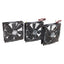 Used Lot of 3 Elina Fan HDF1225L-24HHB Axial Fan, 120x120mm, 106CFM, 52dBA, 24VDC