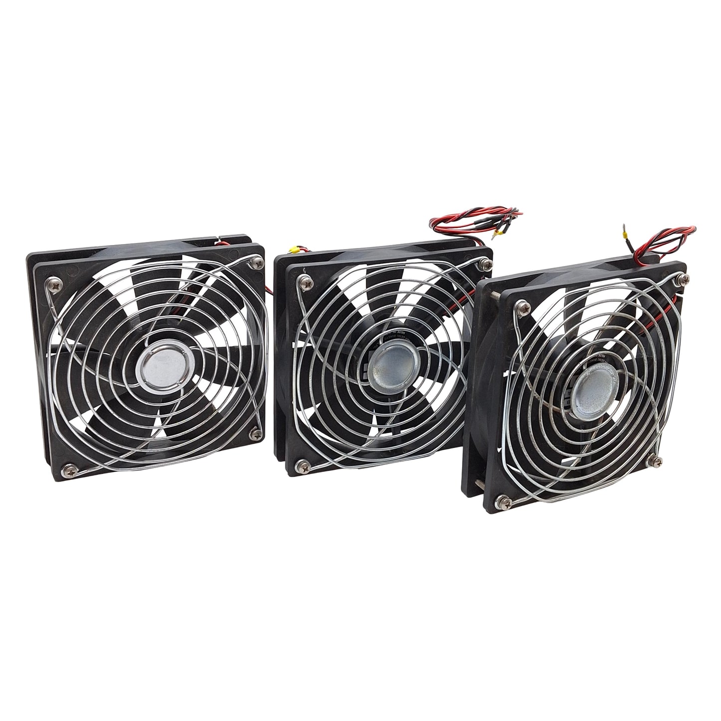 Used Lot of 3 Elina Fan HDF1225L-24HHB Axial Fan, 120x120mm, 106CFM, 52dBA, 24VDC