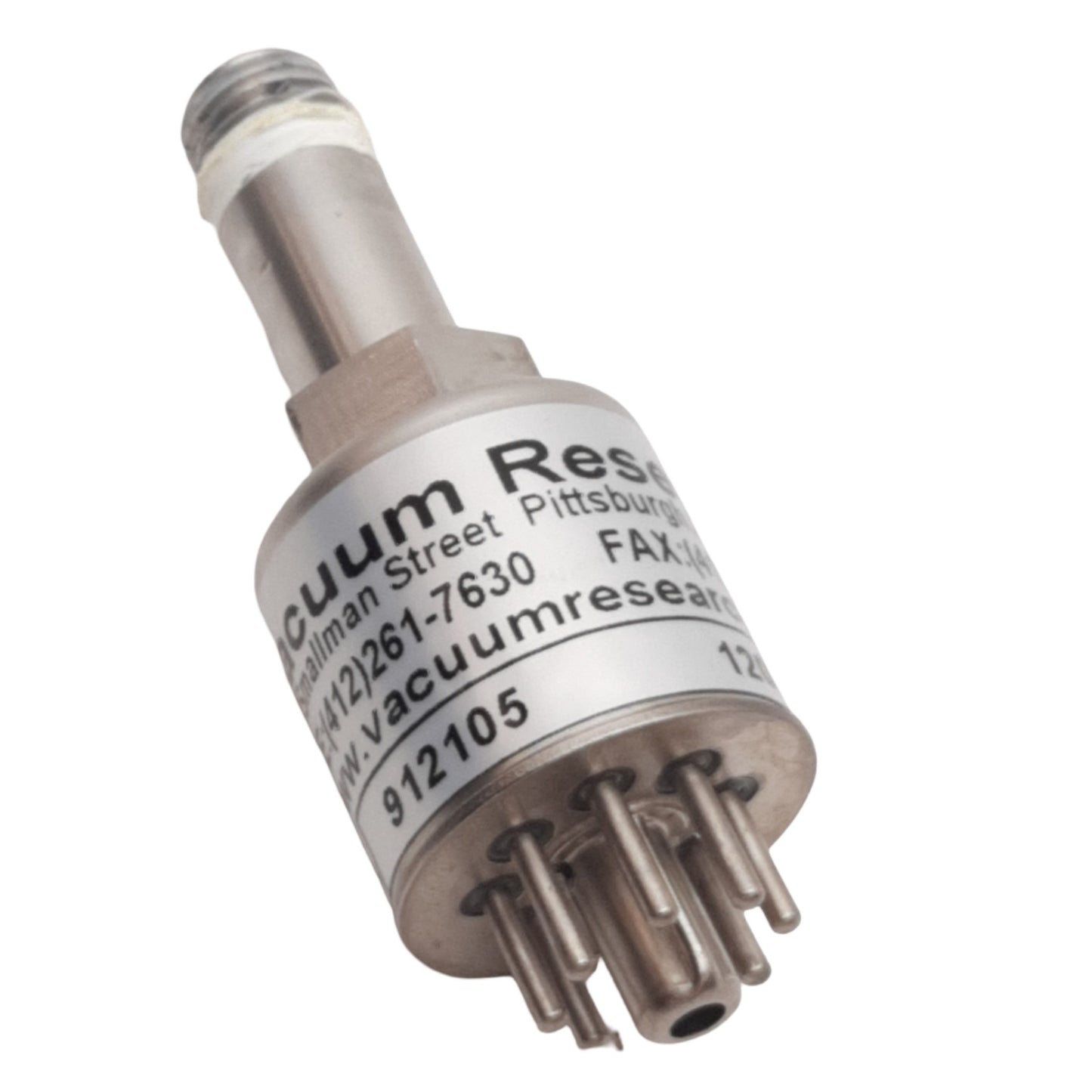 Used Vacuum Research 912105 Convection Gauge Tube 1/4in Male NPT, For Leak Detectors