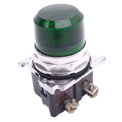 Used Eaton 10250T181NC2N Heavy Duty Green Indicator Pilot Light, ø30.5mm, 120VAC Lamp