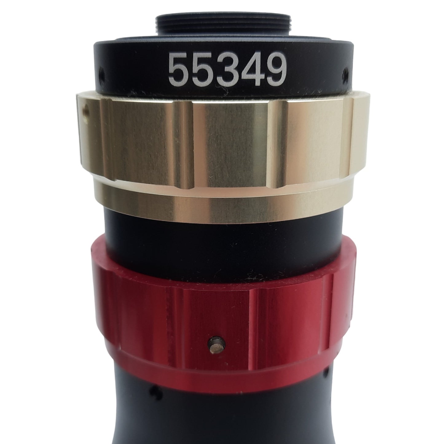 Used Edmund Optics 55349 Gold Series Focusable Telecentric Lens, W.D 161-186mm, 0.25x