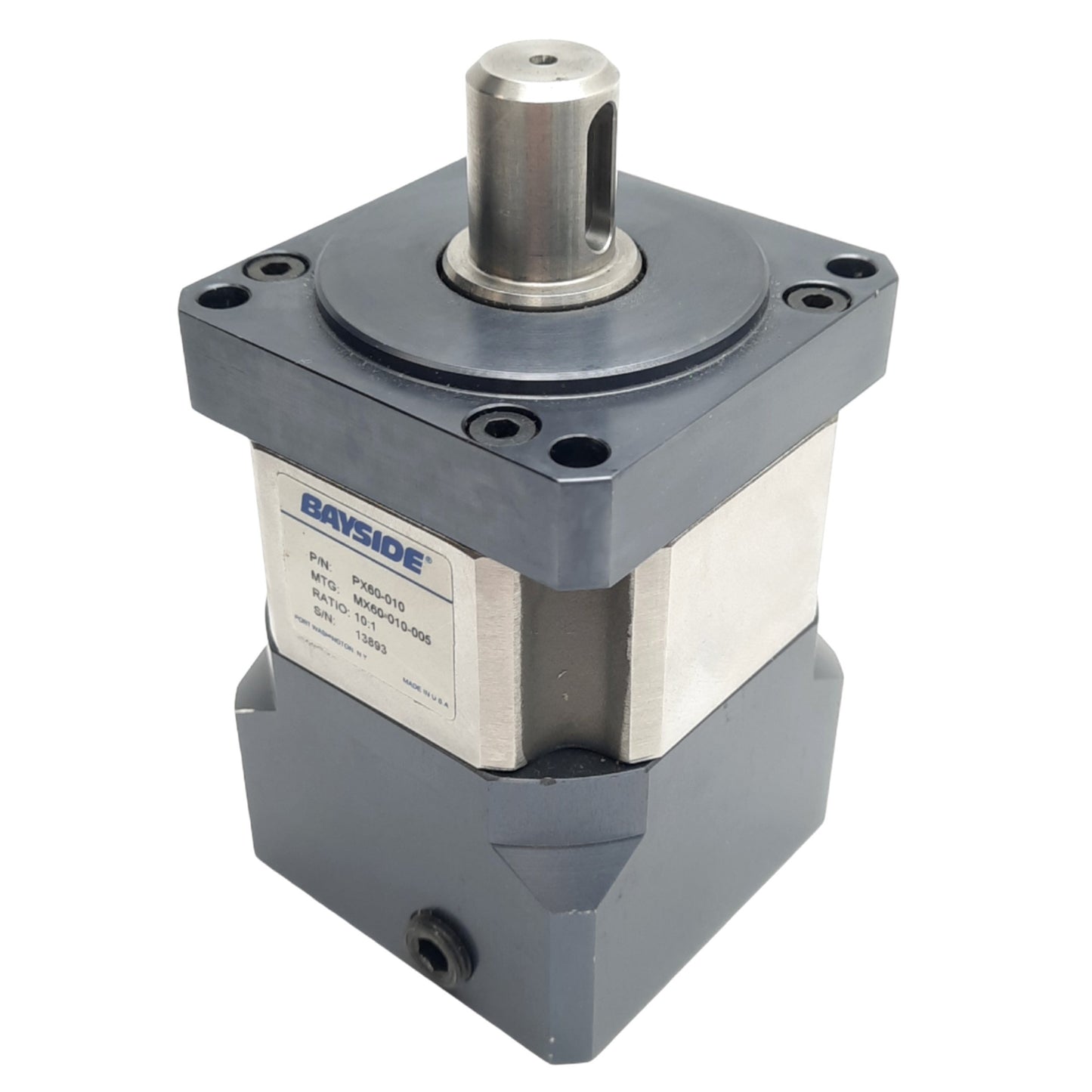 New – Open box Parker PX60-010 Planetary Gearhead, 10:1, ø16mm Shaft, 25Nm, 6000rpm Max