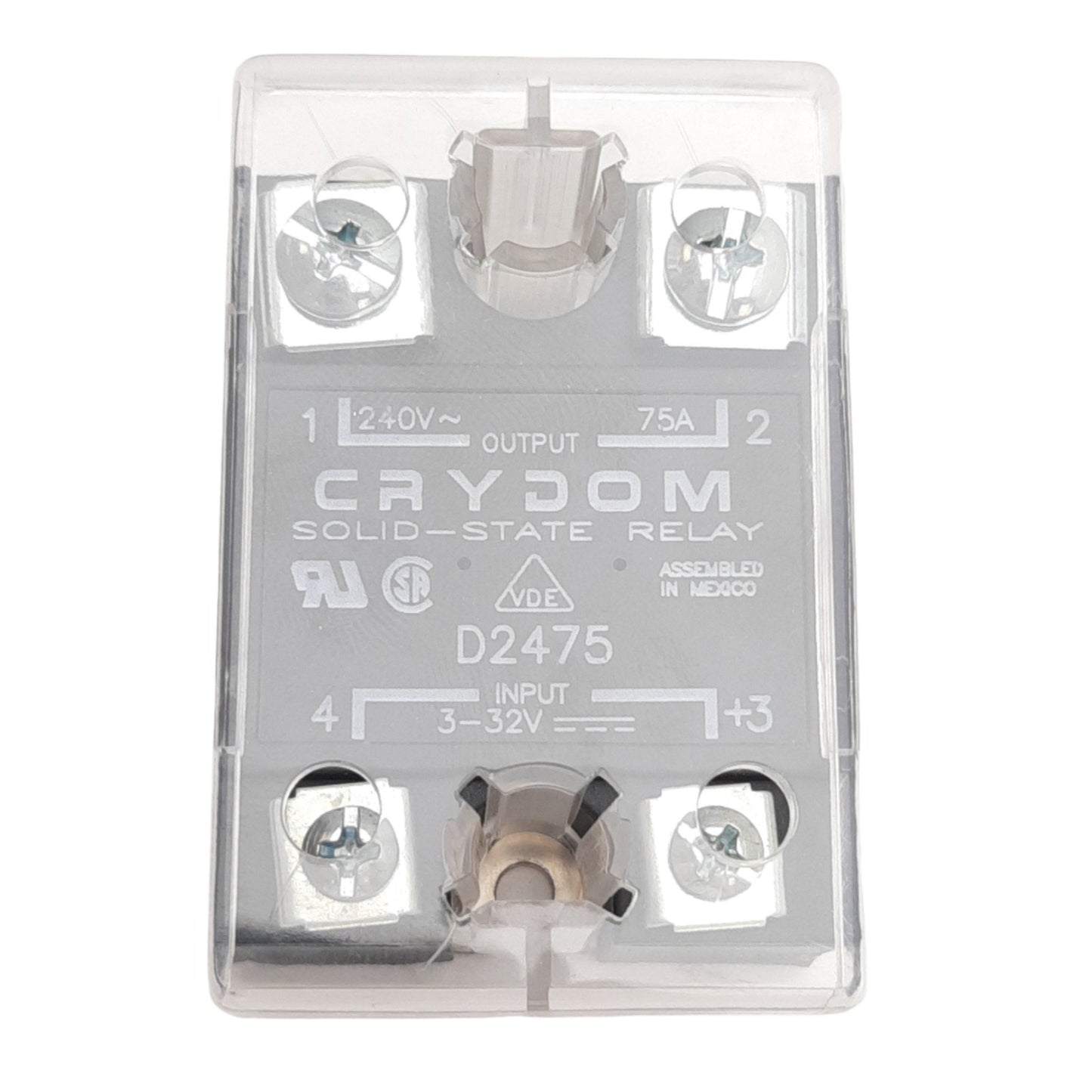 Used Crydom D2475 Solid State Relay 24-280VAC Operating, 3-32VDC Control, 75A