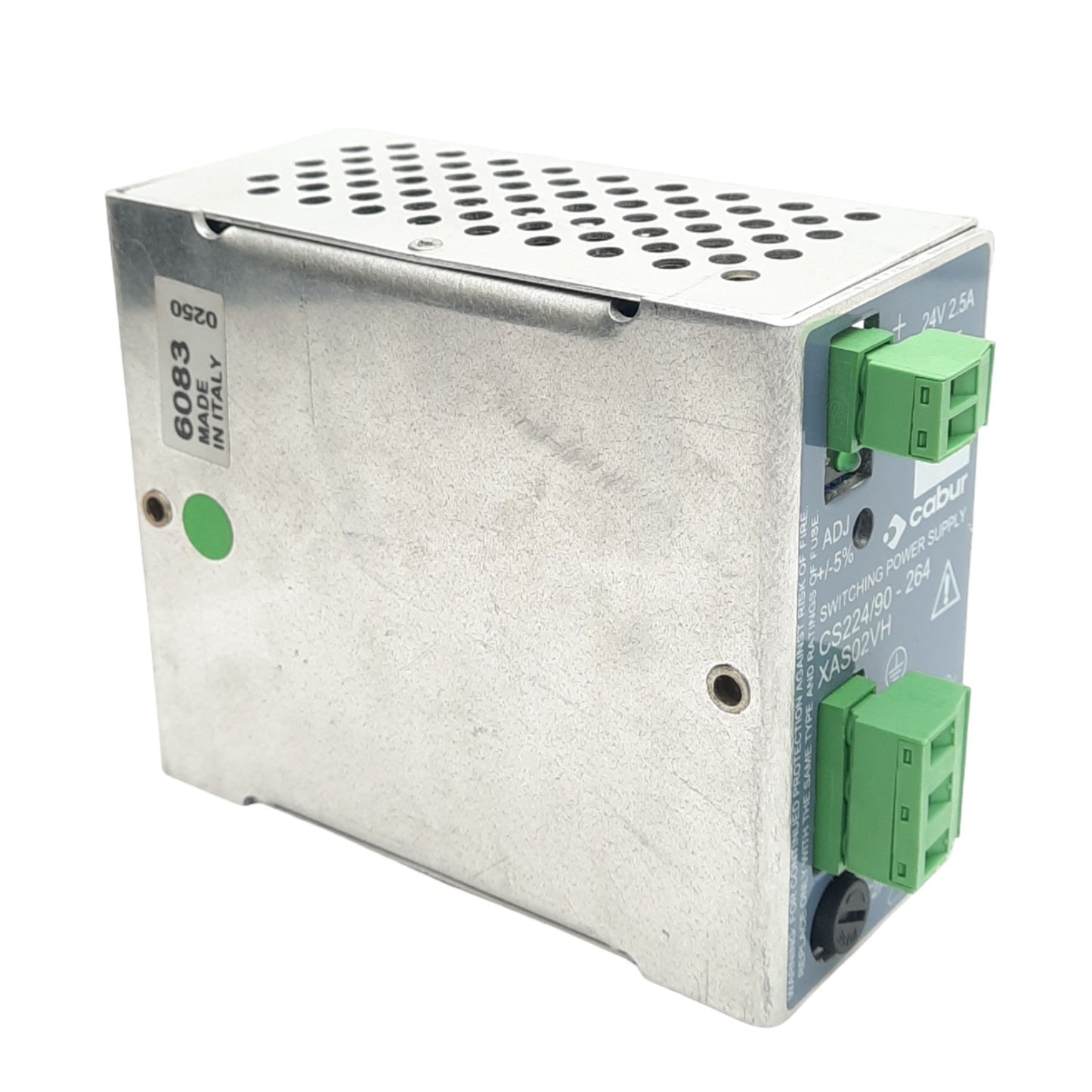 Used Cabur CS224/90-264 Switching Power Supply, 120-230VAC In, 24VDC 2.5A Out, 60W