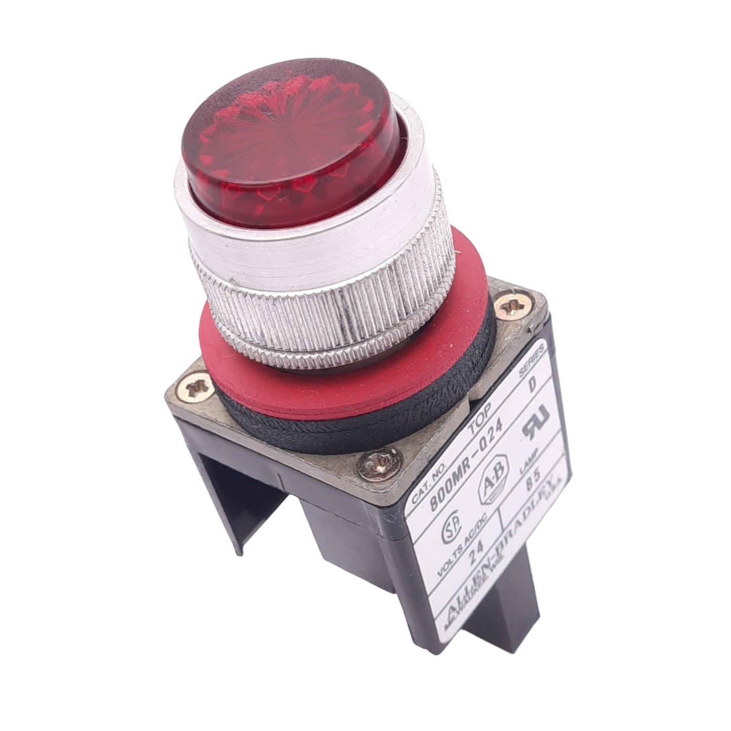 Used Allen Bradley 800MR-Q24R Red Indicator Pilot Light, ø22mm, 24VAC/DC Lamp