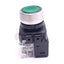 New KG Auto KGX-HMD21G Illuminated Pushbutton Switch, ø22mm, 1NC+1NO, 12/24VDC Lamp