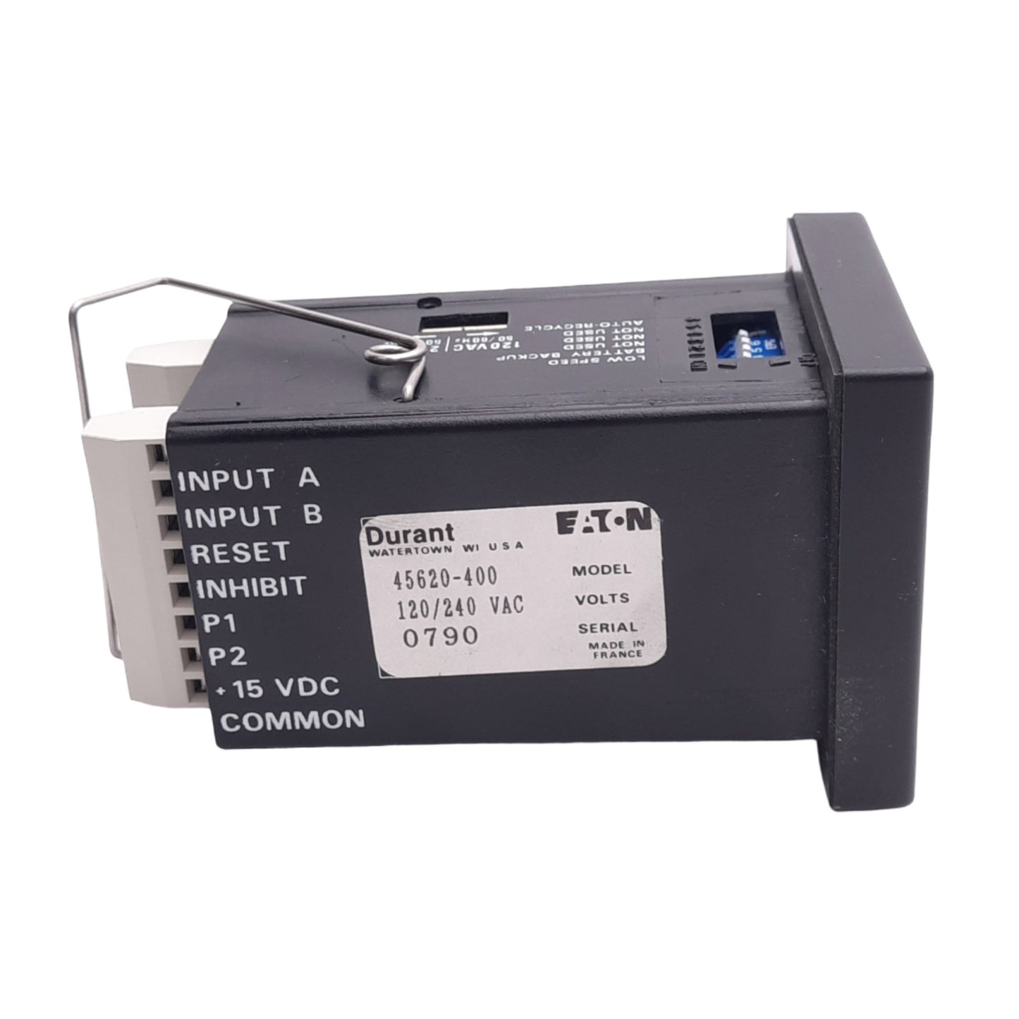Used Eaton 45620-400 Durant Counter Timer, 6-Digit, 40mm LCD, 120/240VAC, 48x48mm DIN