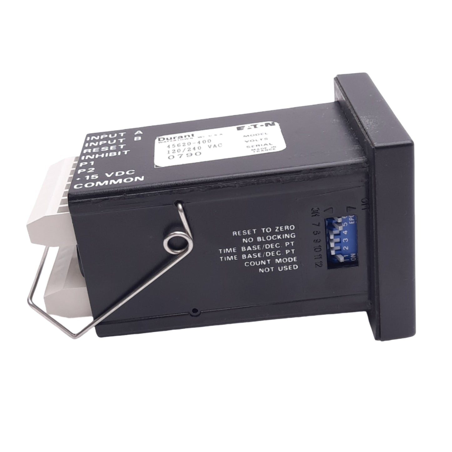 Used Eaton 45620-400 Durant Counter Timer, 6-Digit, 40mm LCD, 120/240VAC, 48x48mm DIN
