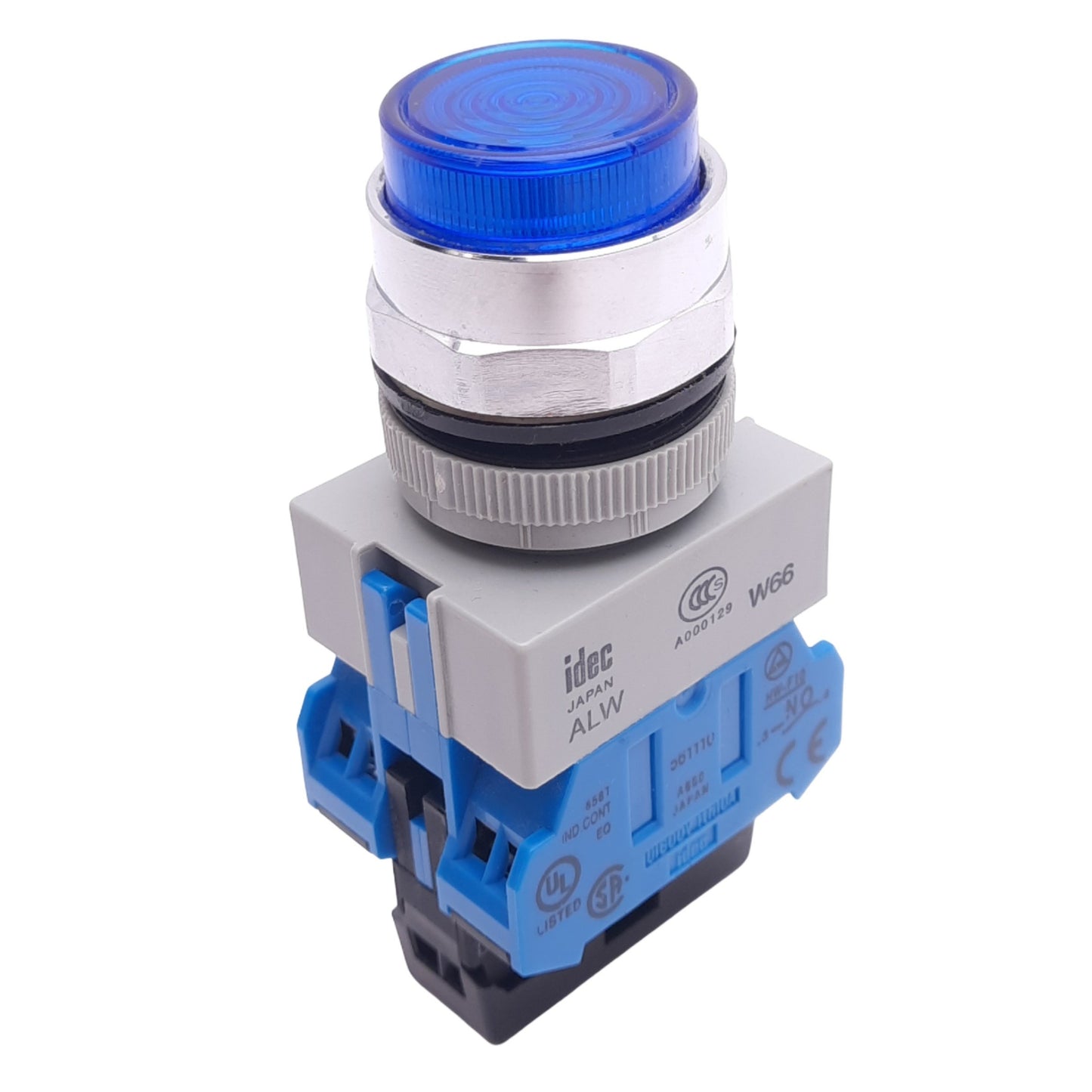 New IDEC ALW29911D-B-24V Blue Illuminated Pushbutton Switch, 22mm, 1NO+1NC, 24V Lamp