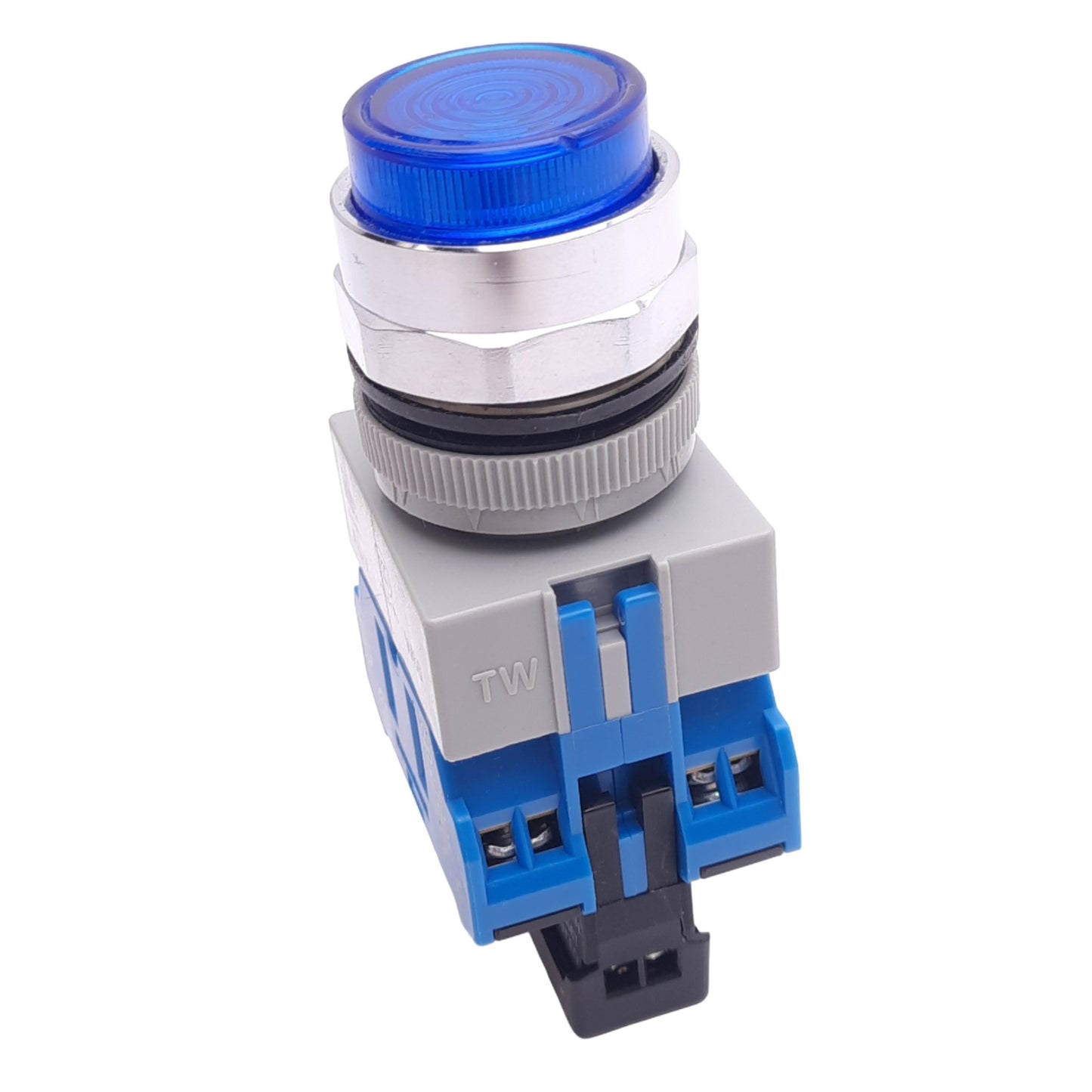 New IDEC ALW29911D-B-24V Blue Illuminated Pushbutton Switch, 22mm, 1NO+1NC, 24V Lamp