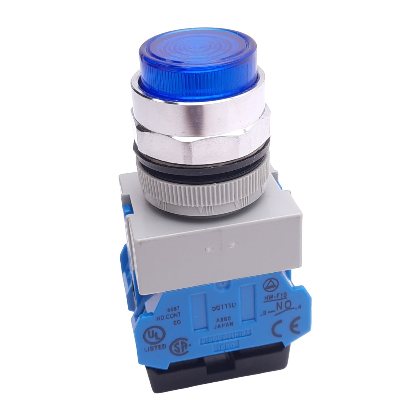 New IDEC ALW29911D-B-24V Blue Illuminated Pushbutton Switch, 22mm, 1NO+1NC, 24V Lamp