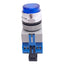 New IDEC ALW29911D-B-24V Blue Illuminated Pushbutton Switch, 22mm, 1NO+1NC, 24V Lamp