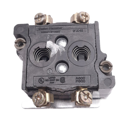 Used Eaton 10250T113-1 Green Extended Pushbutton Switch, ø30.5mm, 1NO 1NC, 600VAC 10A