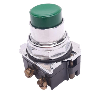 Used Eaton 10250T113-1 Green Extended Pushbutton Switch, ø30.5mm, 1NO 1NC, 600VAC 10A