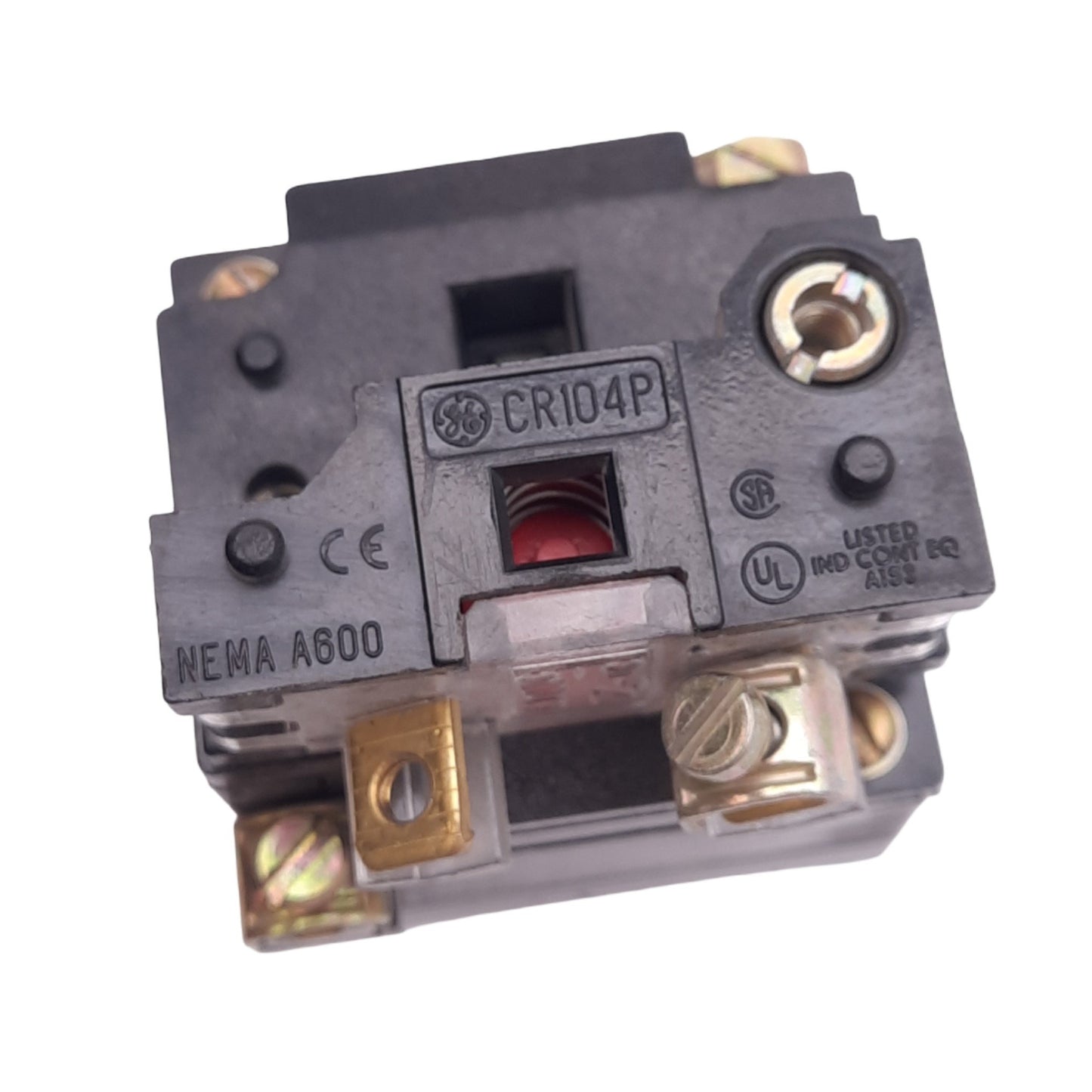 Used General Electric CR104PBL01M1S2 Illuminated Pushbutton, ø30.5mm, 1NC, 120V Lamp