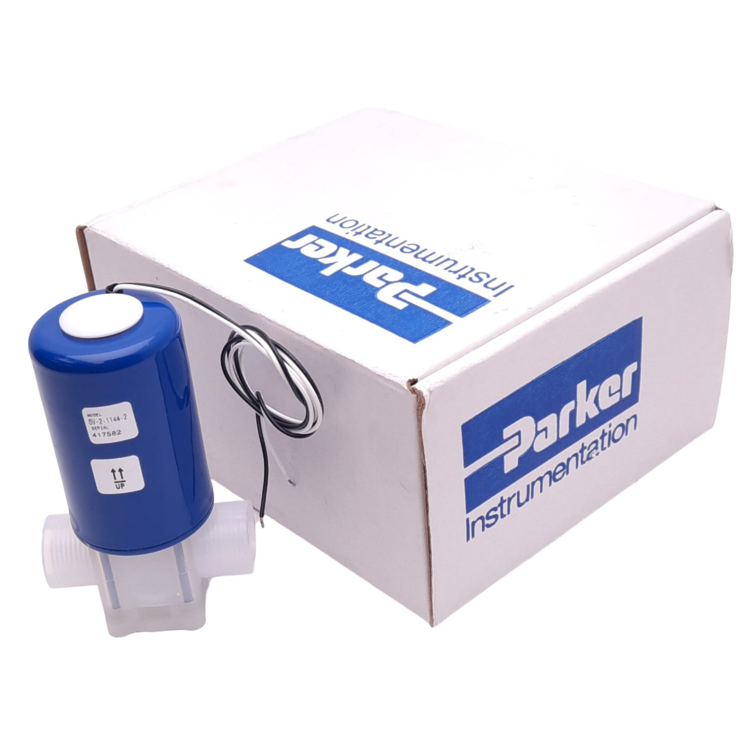 New Parker SV-2-1144-2 High-Purity Solenoid Valve, 0-80psi, 1/4in NPT, 2-Wire