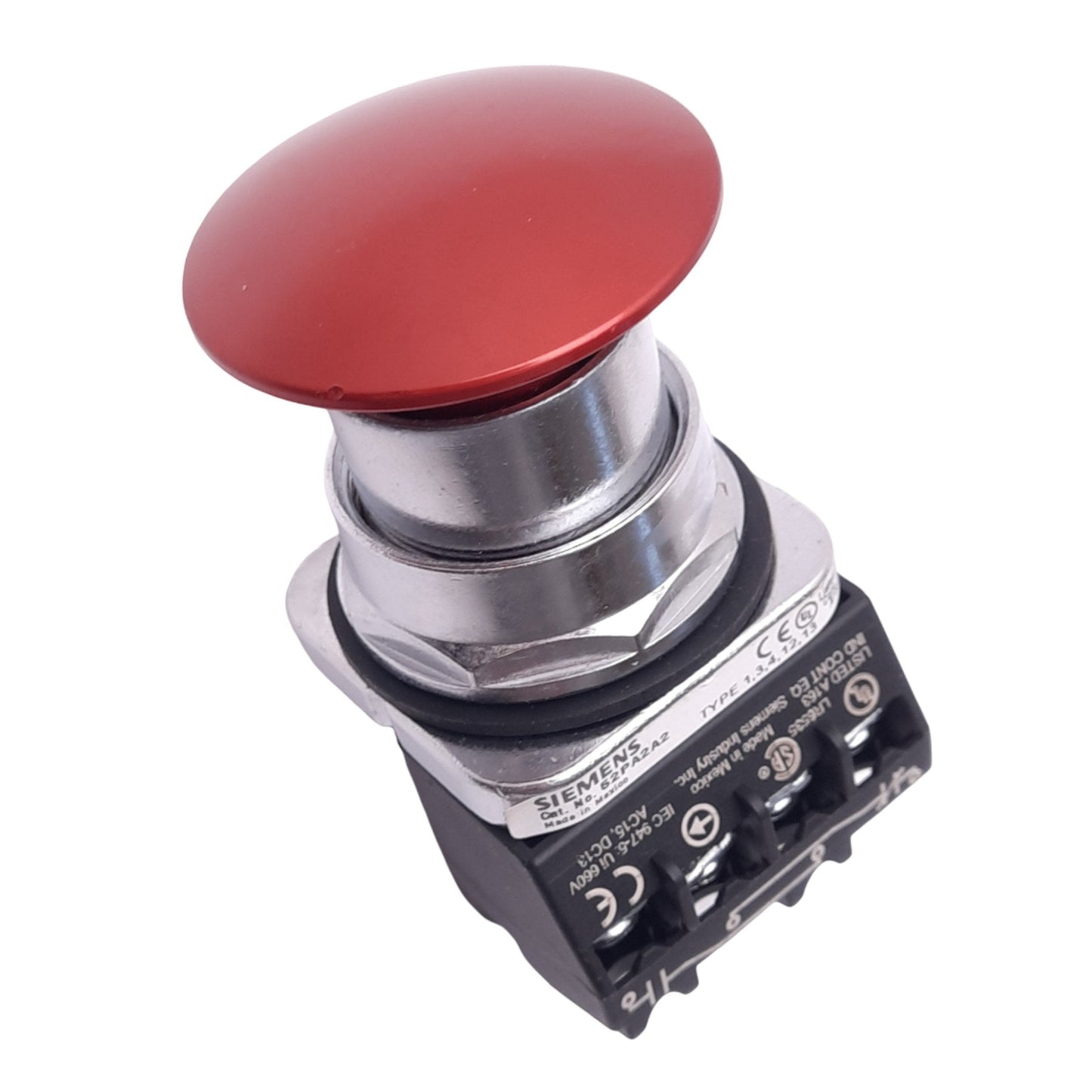 New Siemens 52PA2A2 Red Push/Pull E-Stop Button, ø30.5mm, 1NO 1NC, 600V 10A Max