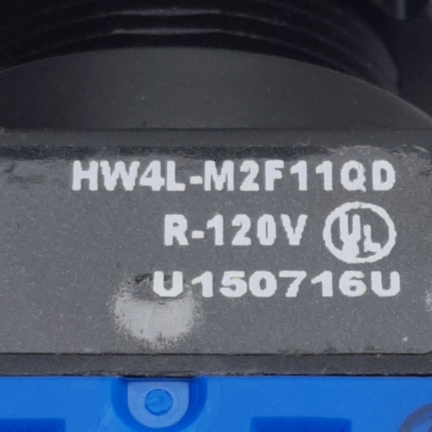 Used IDEC HW4L-M2F11QD-R-120V Red Illuminated Pushbutton, 22mm, 1NO-1NC, 120VAC/DC