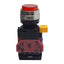 Used IDEC HW4L-M2F11QD-R-120V Red Illuminated Pushbutton, 22mm, 1NO-1NC, 120VAC/DC