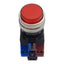 Used IDEC HW4L-M2F11QD-R-120V Red Illuminated Pushbutton, 22mm, 1NO-1NC, 120VAC/DC