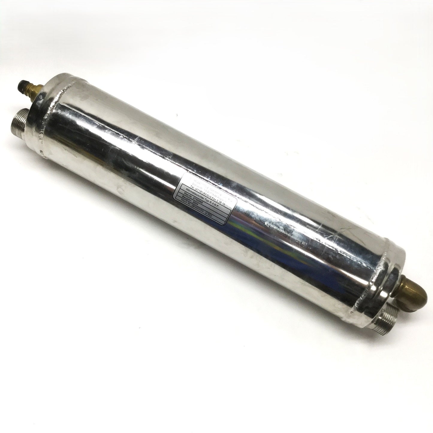 Used Schwammle K4N P Stainless Steel Liquid Heat Exchanger 1.56L/2.4L, -50 to 250°C
