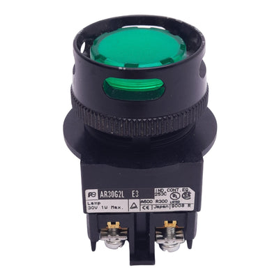 New Fuji Electric AR30G2L-10E3G Green Illuminated Pushbutton, ø30mm, 1NO, 600V 10A