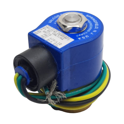 New Valcor SV331GF16V8AD5 Solenoid Valve, 2-Way, 1/8in NPT, 0-60psi, 24VDC Coil