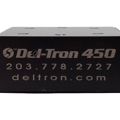 Used Del-Tron 450-X Linear Positioning Stage 1/2in Travel, 1.75x1.75in Table, 6-32UNF