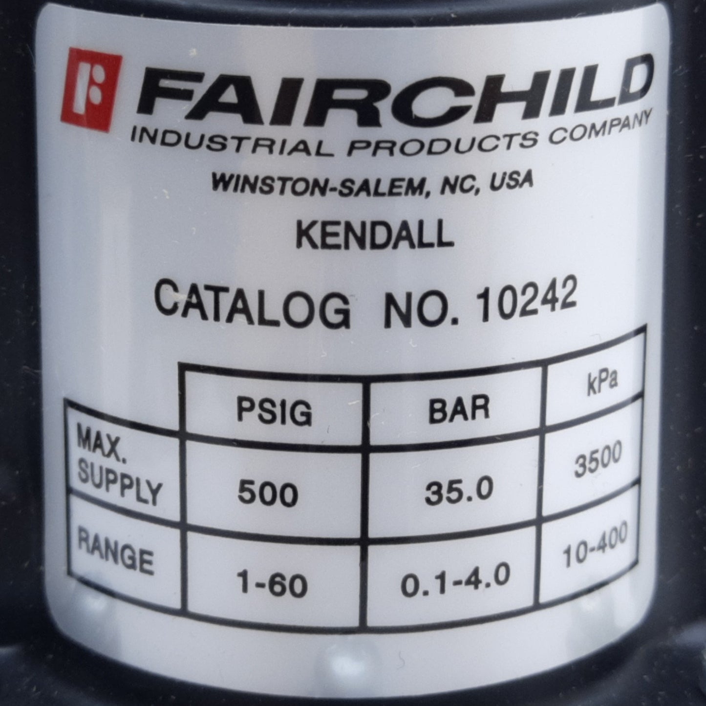 New – Open box Fairchild 10242 Pneumatic Pressure Regulator, 1/4" NPT, 1-60PSI Set, Max. 500PSI