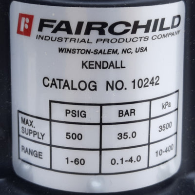 New – Open box Fairchild 10242 Pneumatic Pressure Regulator, 1/4" NPT, 1-60PSI Set, Max. 500PSI