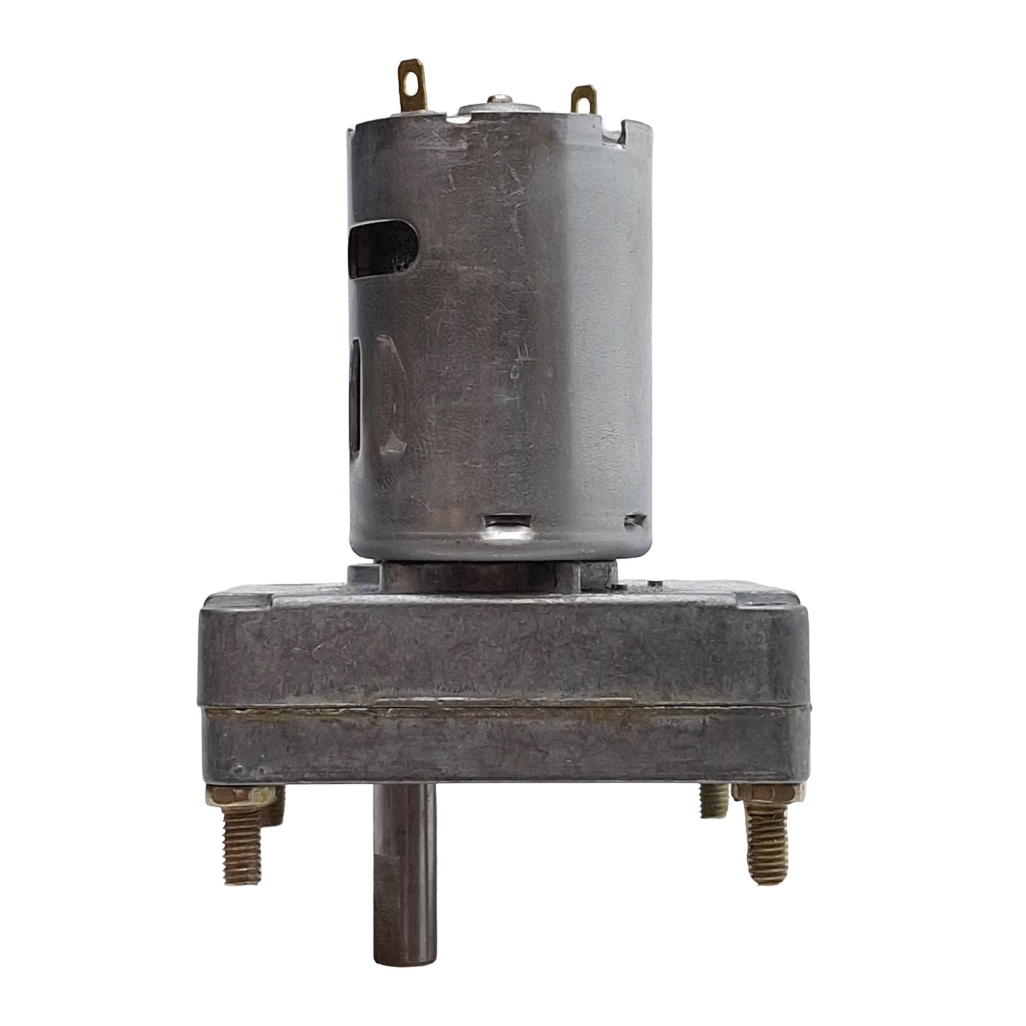 Used Molon CHM-2425-1M Permanent Magnet DC Gearmotor 50in-lbs 25rpm ø8mm Shaft 24VDC