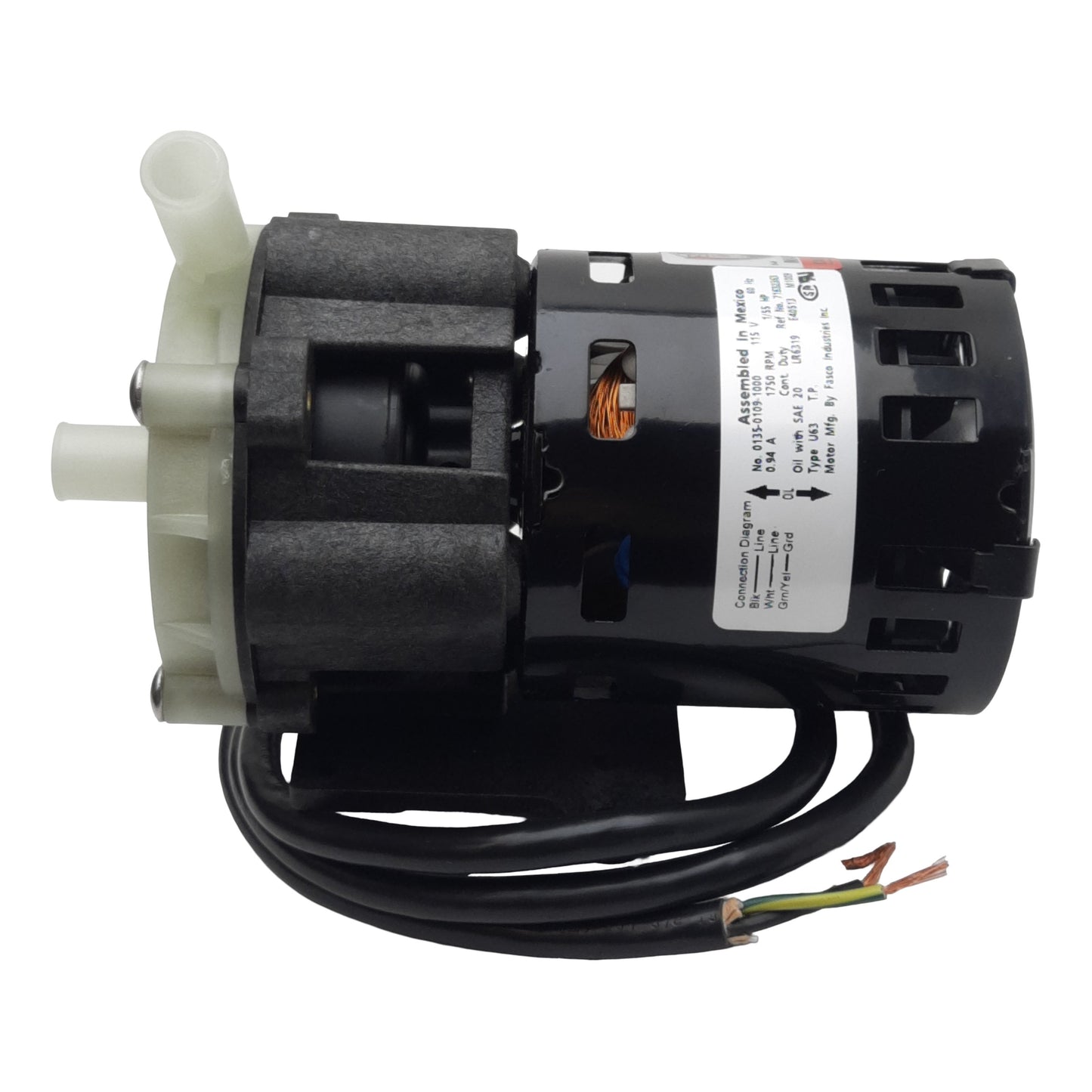 Used March MDX-1/2 Magnetic Drive Pump, 6gpm, 50psi, ø1/2in OD, 115VAC, 1750rpm
