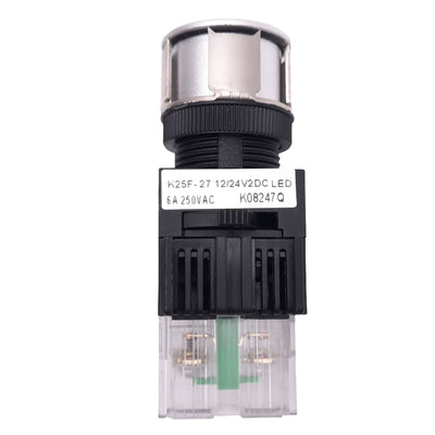 New Kacon K25F-27 Red STOP Illuminated Pushbutton, 25mm, 1NO, 24V LED, 250VAC 6A Max