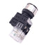 New Kacon K25F-27 Red STOP Illuminated Pushbutton, 25mm, 1NO, 24V LED, 250VAC 6A Max