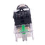 New Kacon K25F-27 Red STOP Illuminated Pushbutton, 25mm, 1NO, 24V LED, 250VAC 6A Max