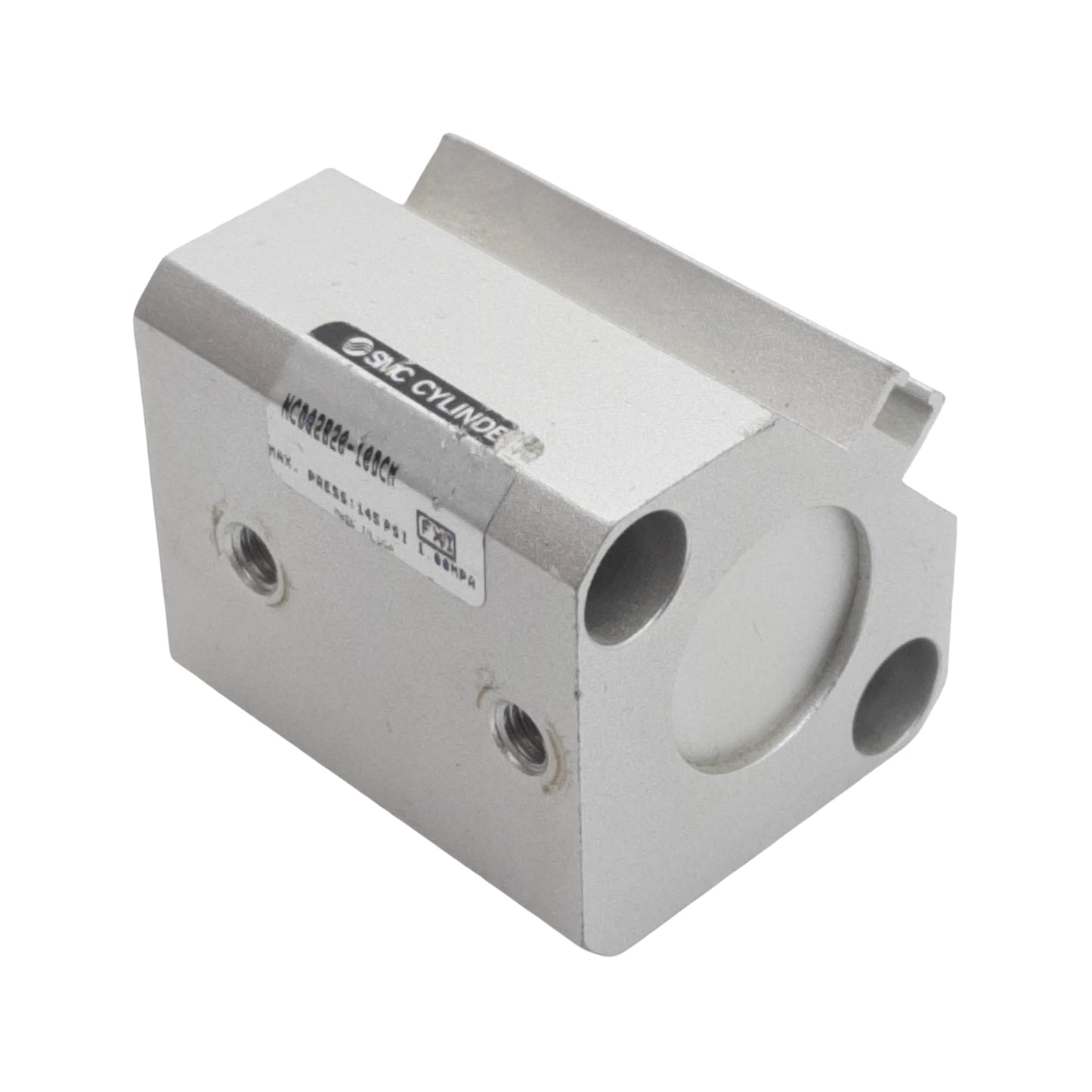 Used SMC NCDQ2B20-10DCM Pneumatic Cylinder, ø20mm Bore, 10mm Stroke, M5, 145psi