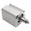 Used SMC NCDQ2B20-10DCM Pneumatic Cylinder, ø20mm Bore, 10mm Stroke, M5, 145psi