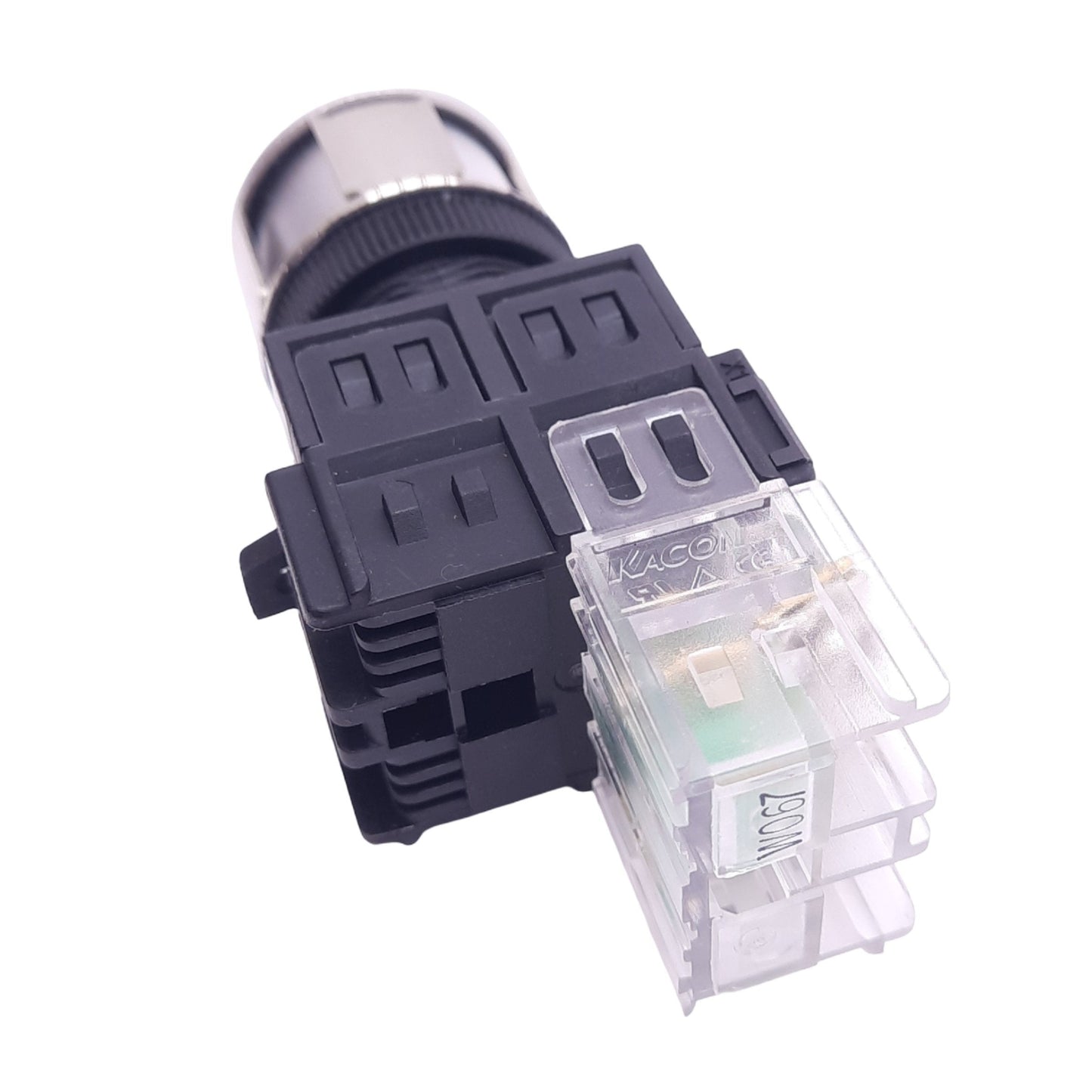 New Kacon K25F-27 Blue RESET Illuminated Pushbutton, ø25mm, 1NO, 24V LED, 250VAC 6A