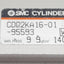 Used SMC CDQ2KA16-01-95593 Pneumatic Cylinder, ø16mm Bore, 15mm Stroke, M5, 140psi