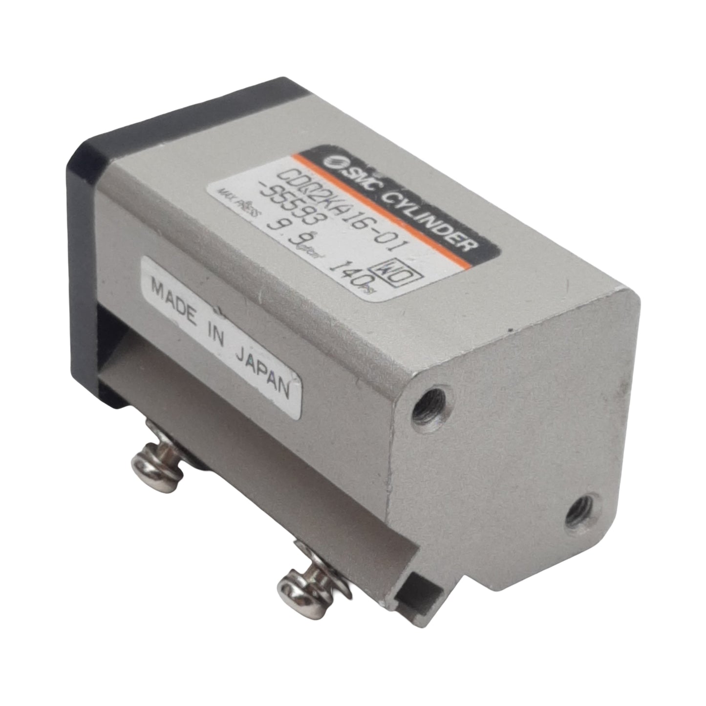 Used SMC CDQ2KA16-01-95593 Pneumatic Cylinder, ø16mm Bore, 15mm Stroke, M5, 140psi