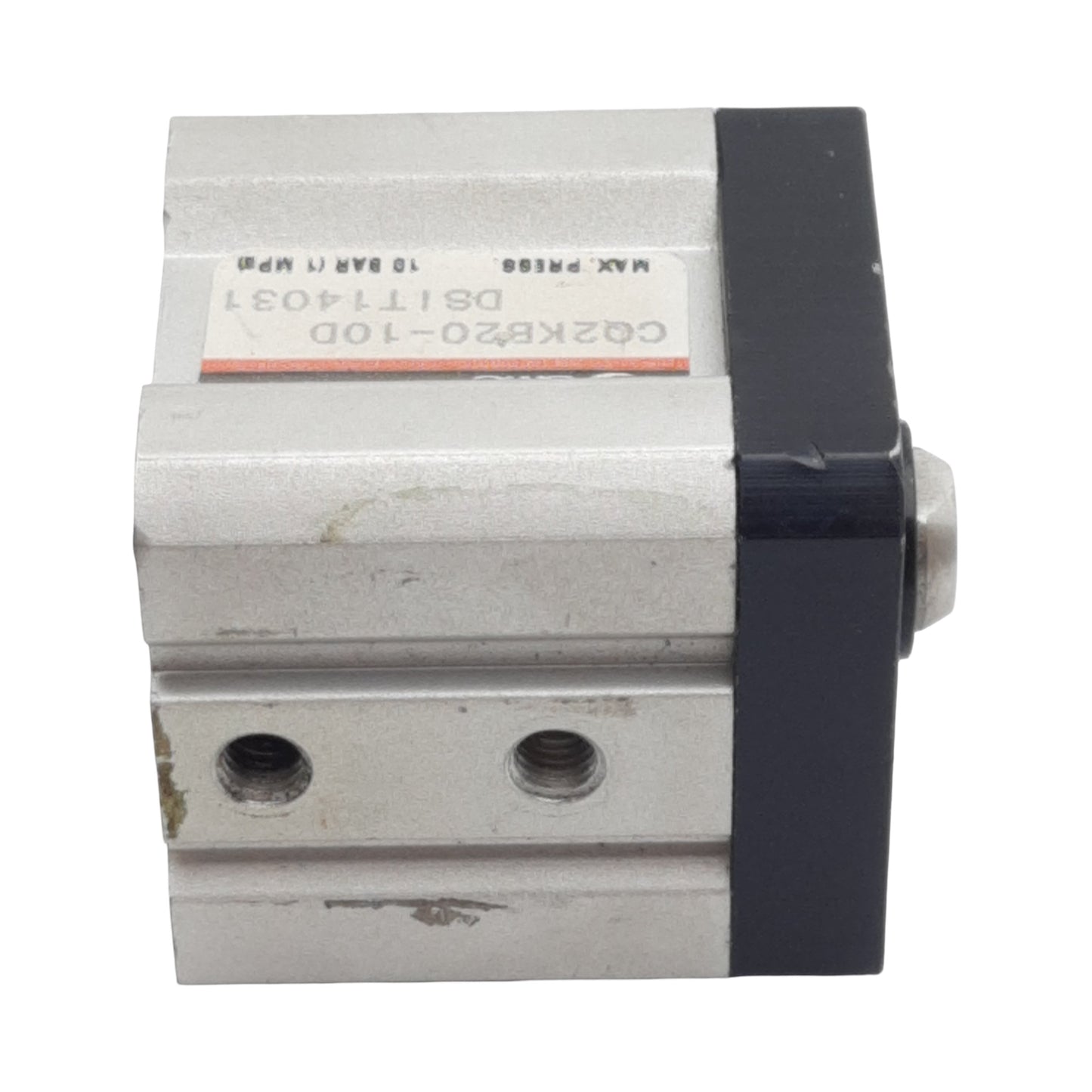 Used SMC CQ2KB20-10D Pneumatic Compact Cylinder, ø20mm Bore, 10mm Stroke, M5, 10bar