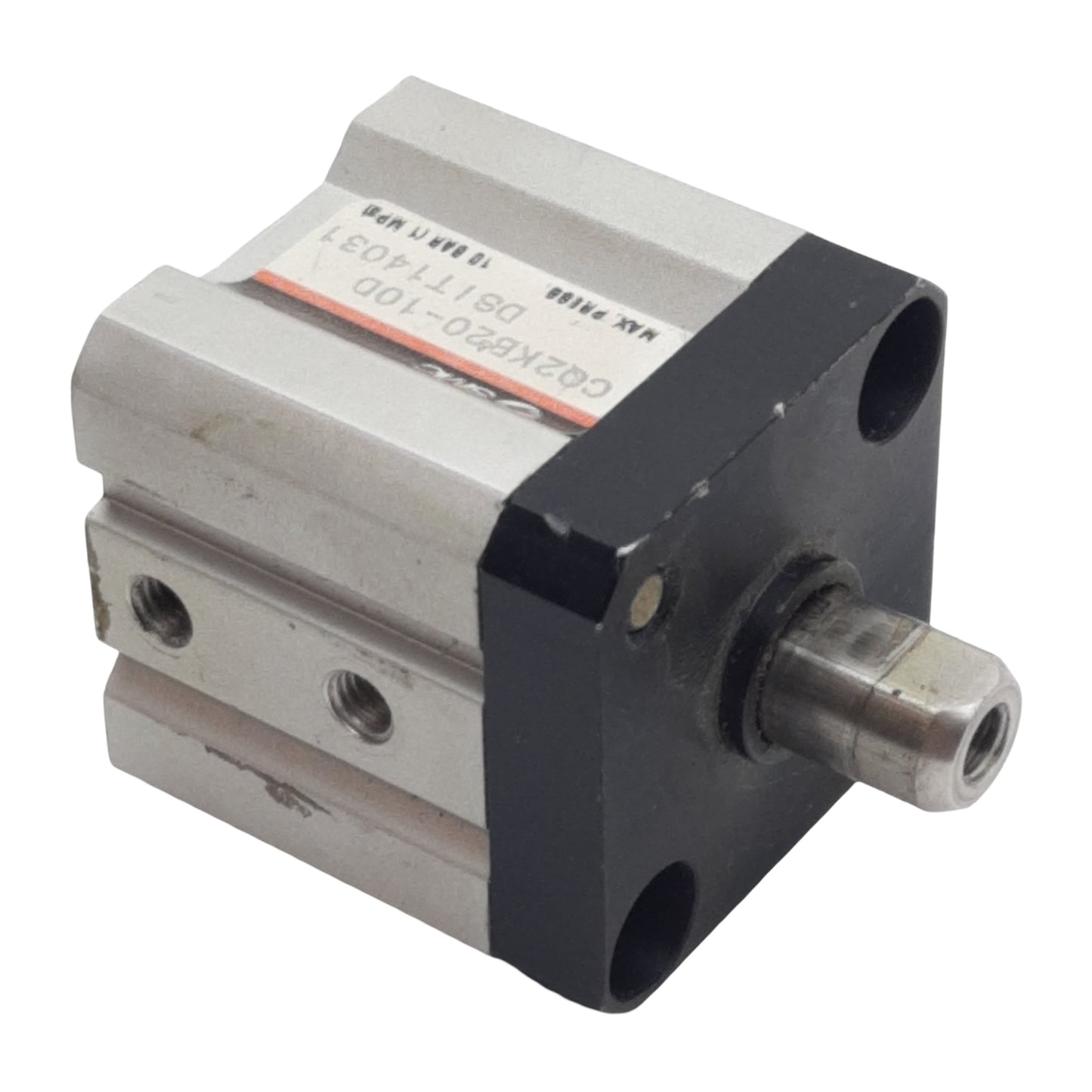 Used SMC CQ2KB20-10D Pneumatic Compact Cylinder, ø20mm Bore, 10mm Stroke, M5, 10bar