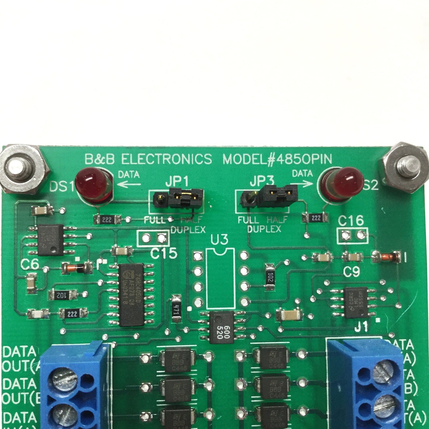 Used B&B 485OPIN RS-485 Network Serial Optical Isolator/Repeater 9-14VDC, 460.8kBd