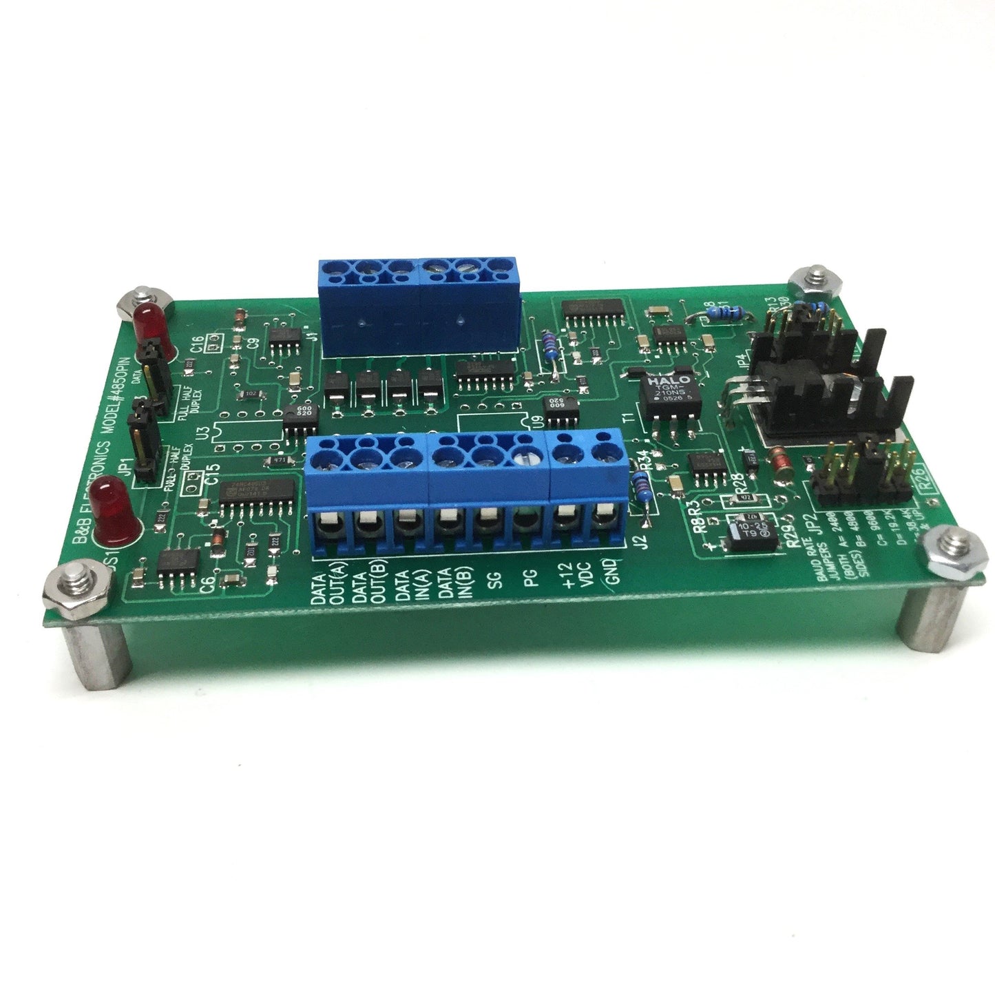 Used B&B 485OPIN RS-485 Network Serial Optical Isolator/Repeater 9-14VDC, 460.8kBd