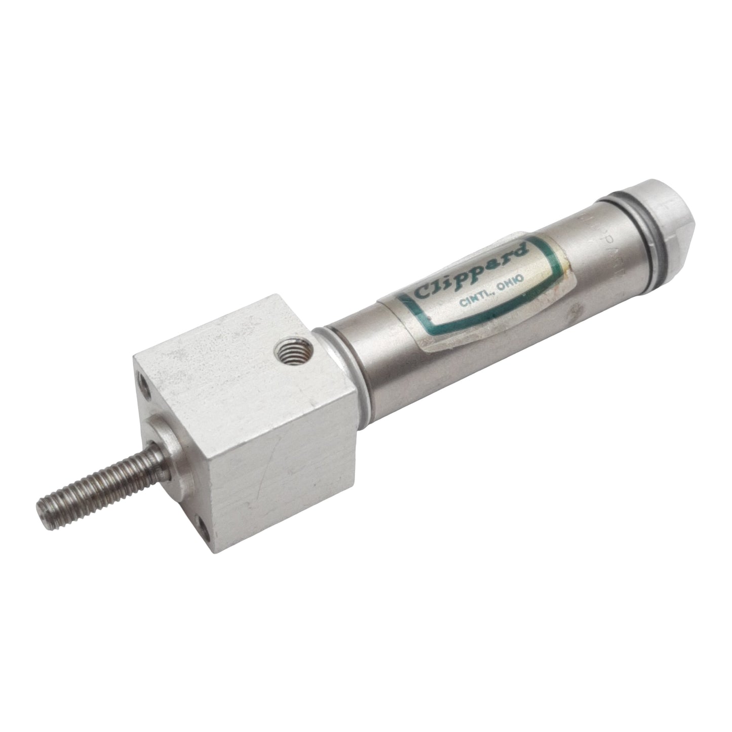 Used Clippard FDR-08-1 Pneumatic Cylinder, ø1/2in Bore, 1in Stroke, #10-32, 250psi